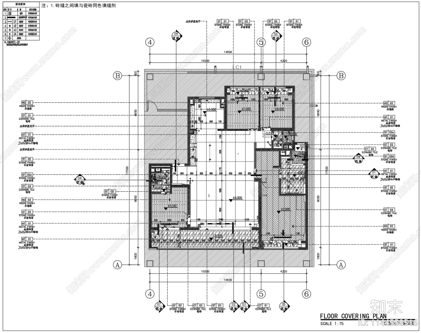 丹健国际南京伟星196平大平层室内cad施工图下载【ID:1144558516】