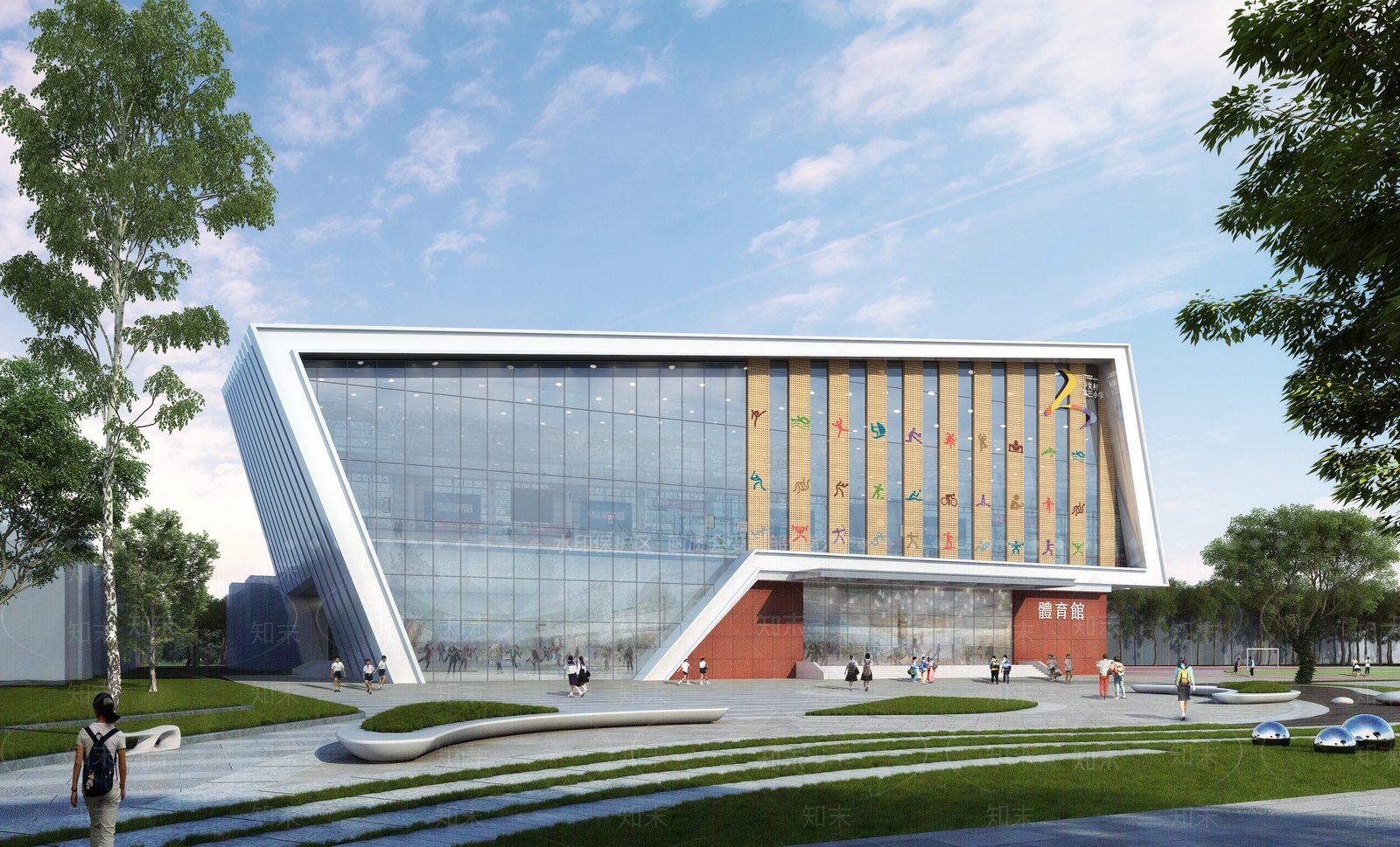 学校外观3D模型下载【ID:1144563753】