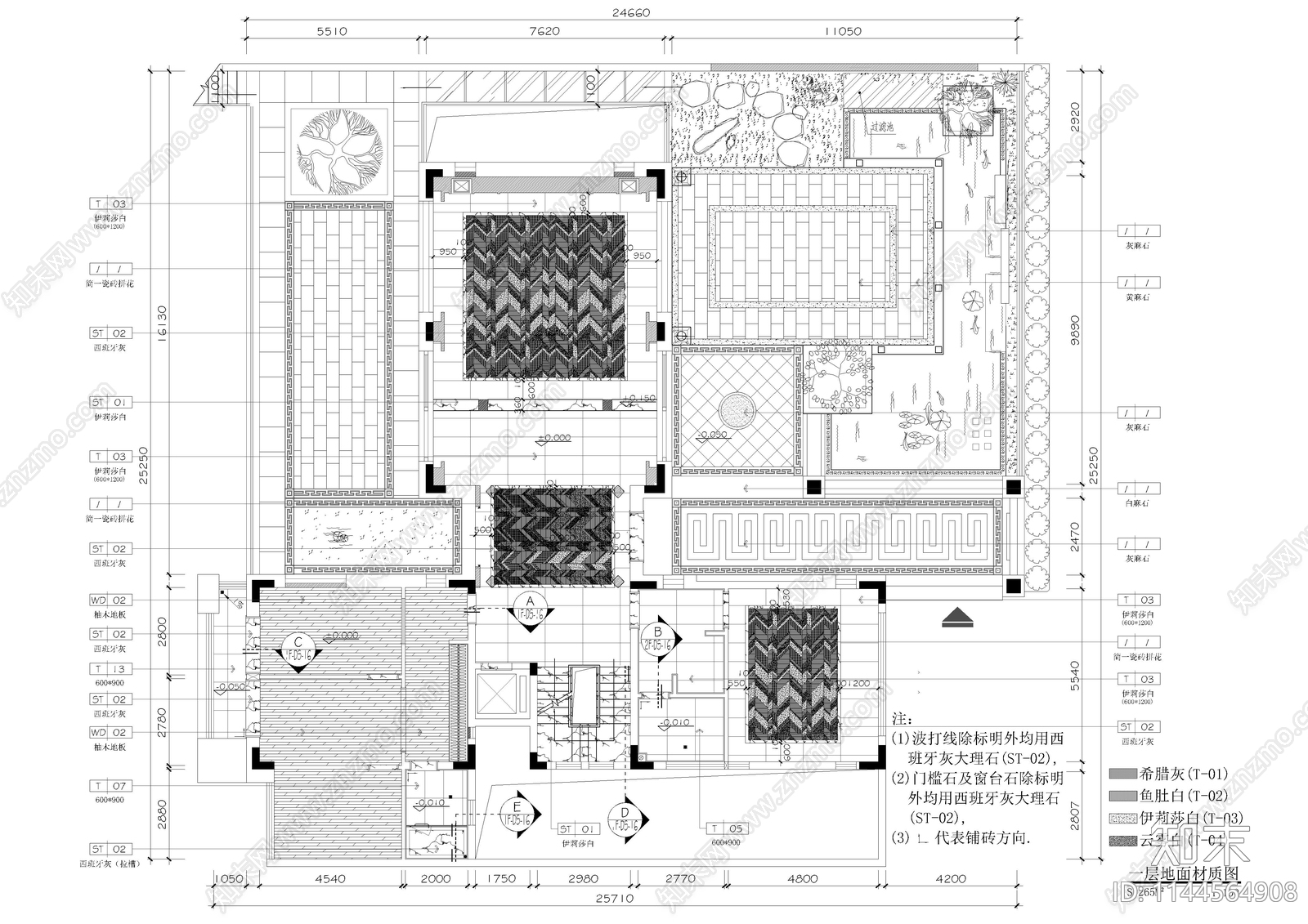 天鹅湖新中式别墅室内全套cad施工图下载【ID:1144564908】