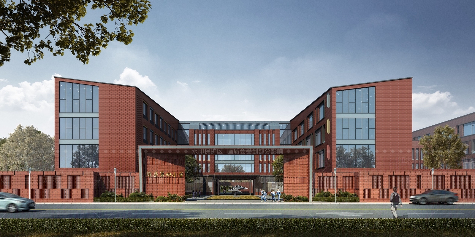 学校外观3D模型下载【ID:1144569883】