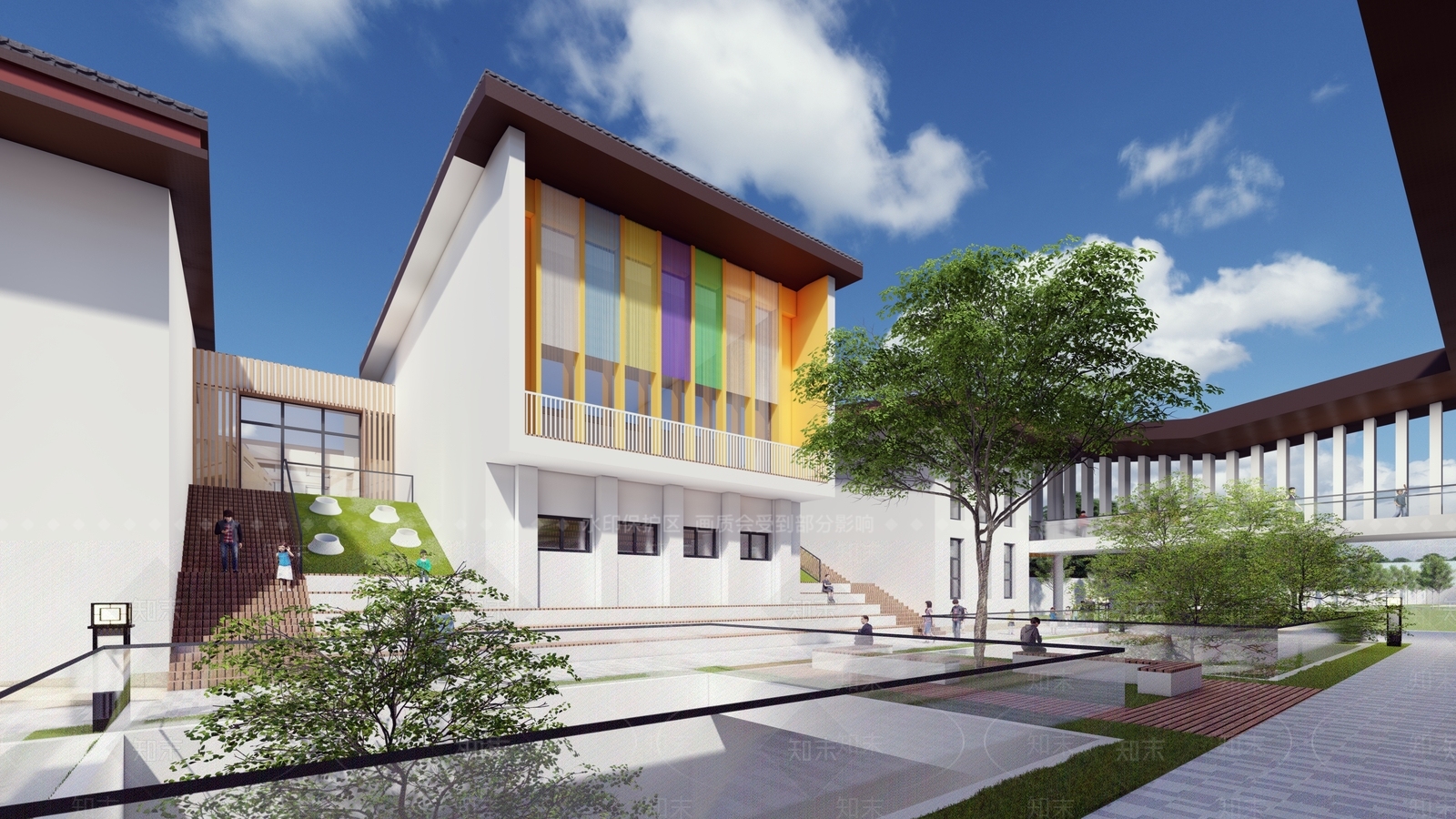 现代小学SU模型下载【ID:1146630285】