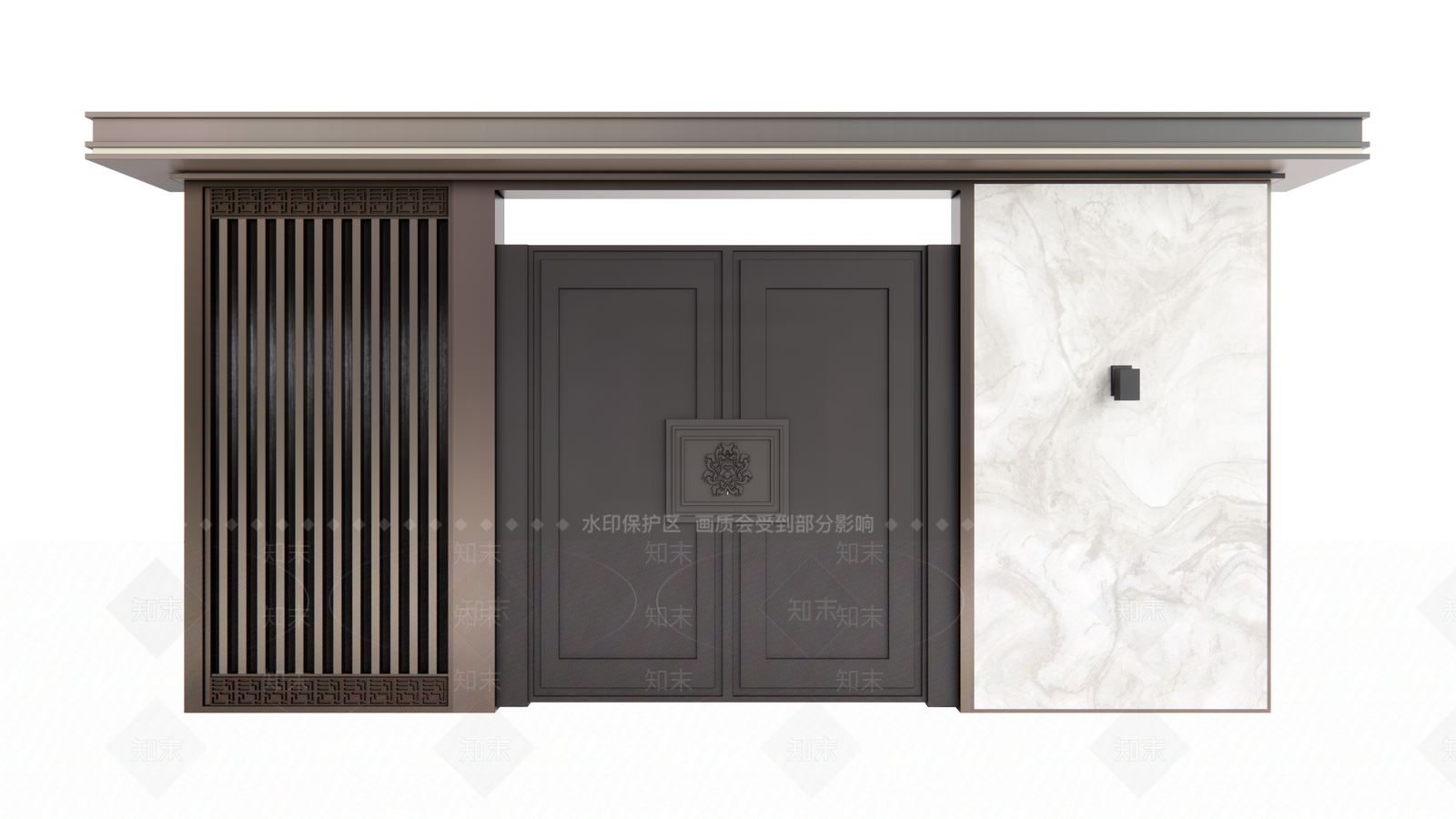 新中式庭院大门SU模型下载【ID:1144581932】