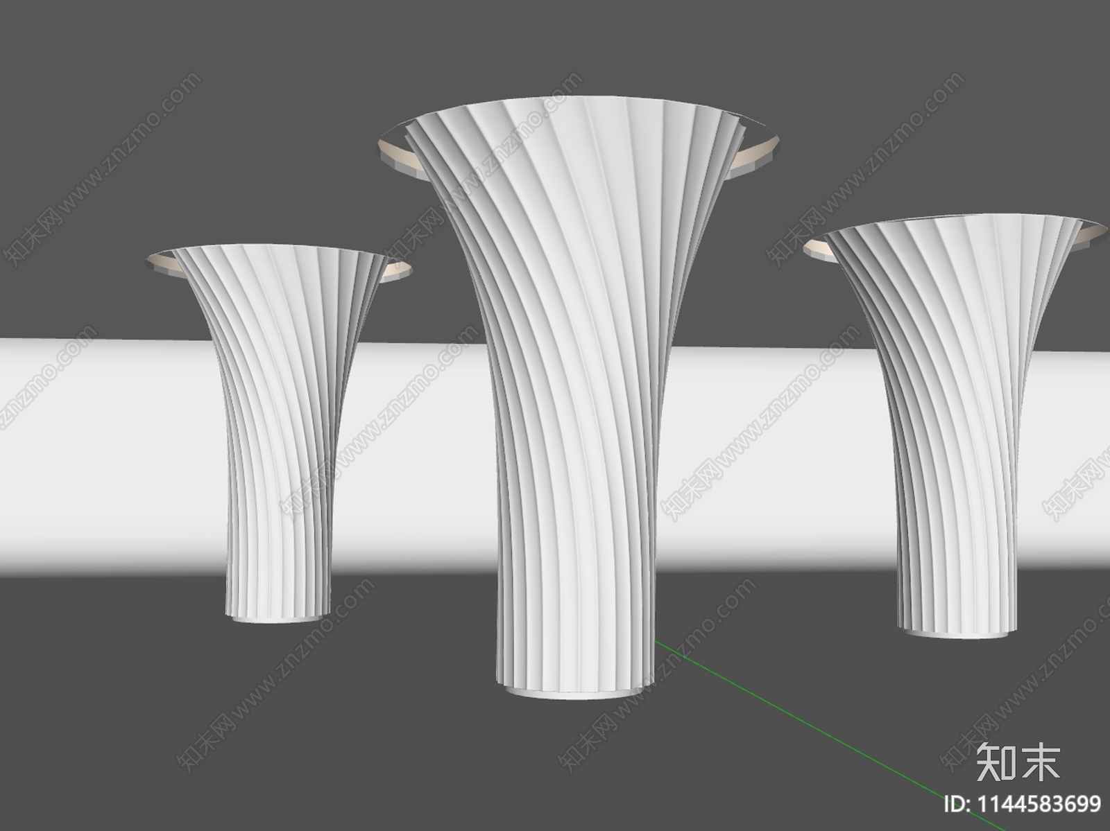 现代装饰柱SU模型下载【ID:1144583699】