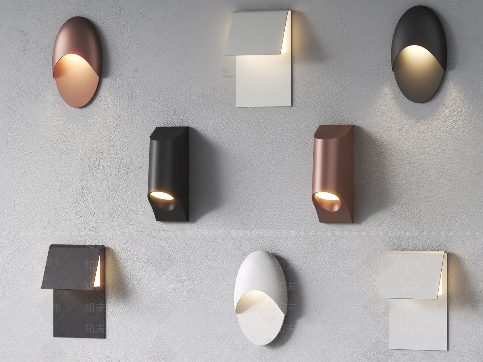 现代室外壁灯3D模型下载【ID:1144585331】