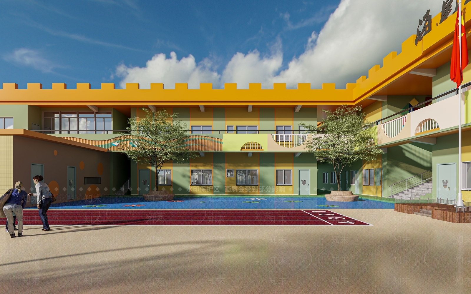 幼儿园外观3D模型下载【ID:1144599508】