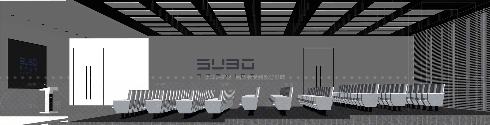 现代报告厅SU模型下载【ID:1144599844】