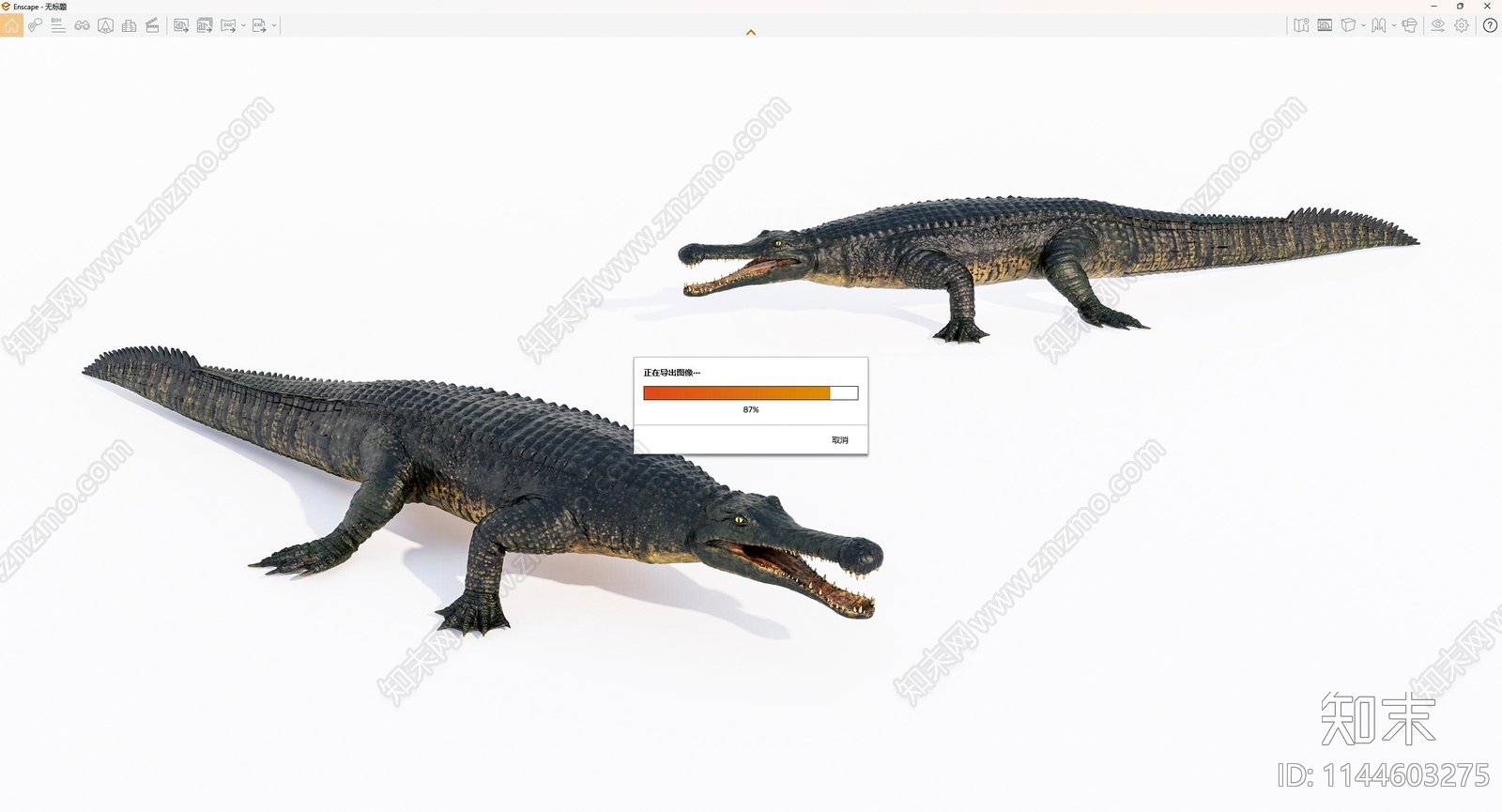 鳄鱼SU模型下载【ID:1144603275】