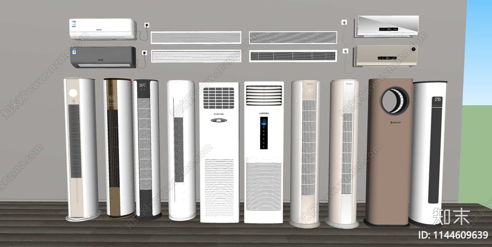 空调组合SU模型下载【ID:1144609639】