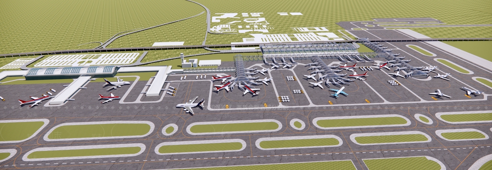现代机场SU模型下载【ID:1144611019】