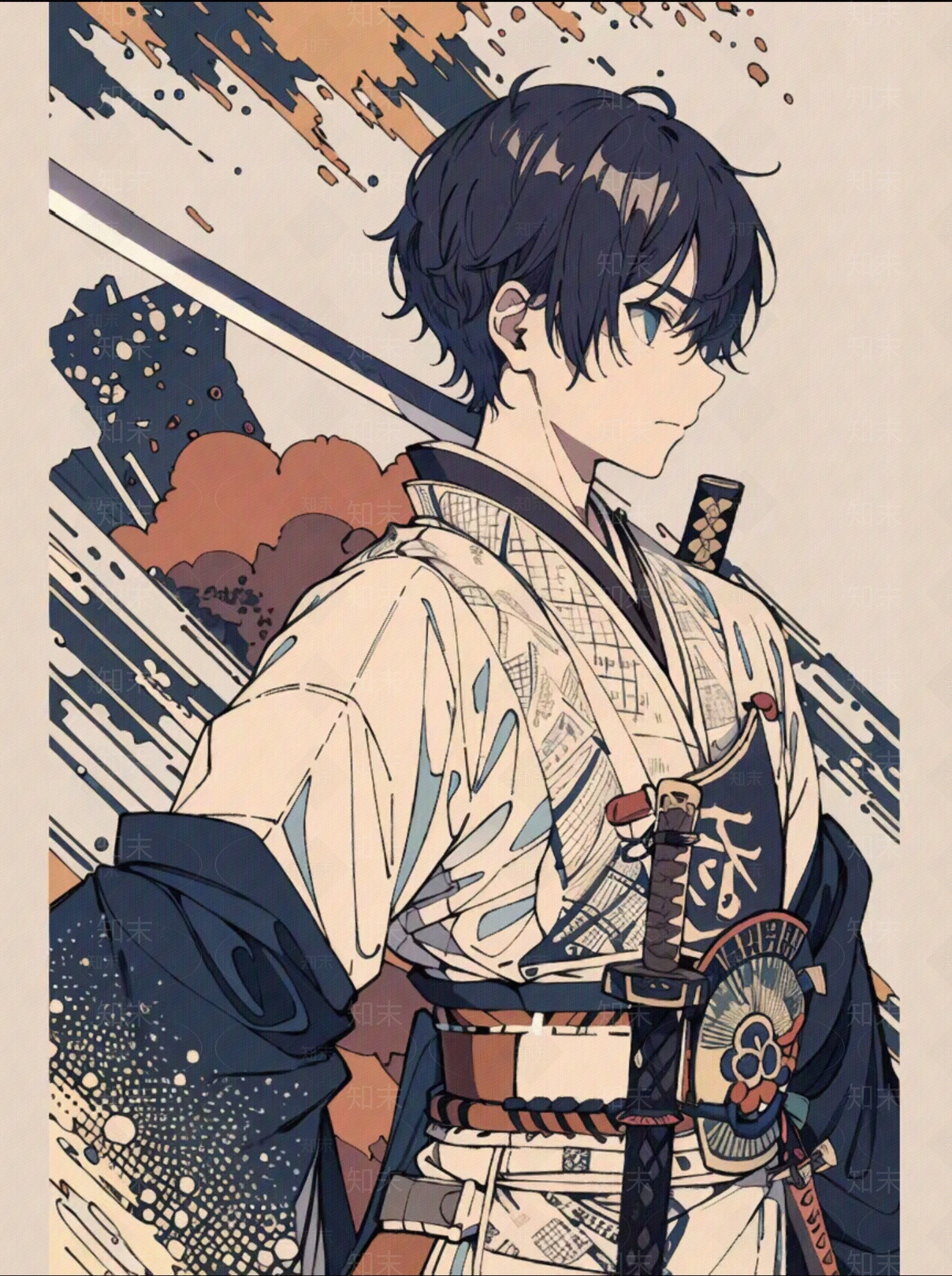 浮世绘风装饰画贴图下载【ID:1144614623】