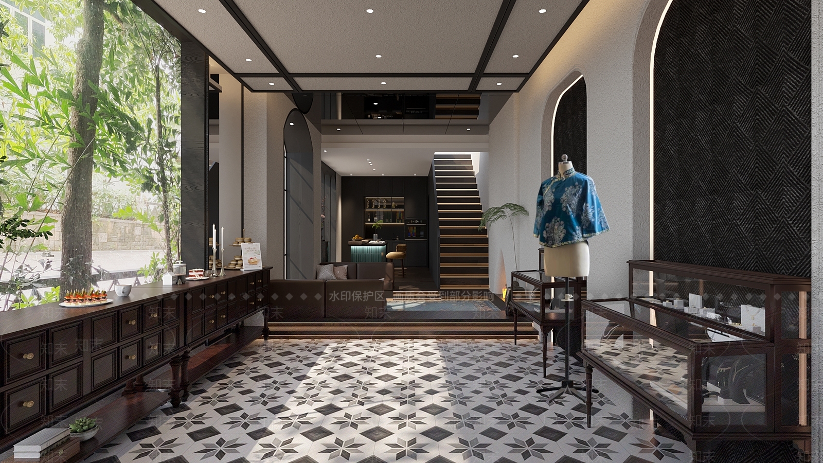 珠宝饰品展示柜3D模型下载【ID:1144616527】