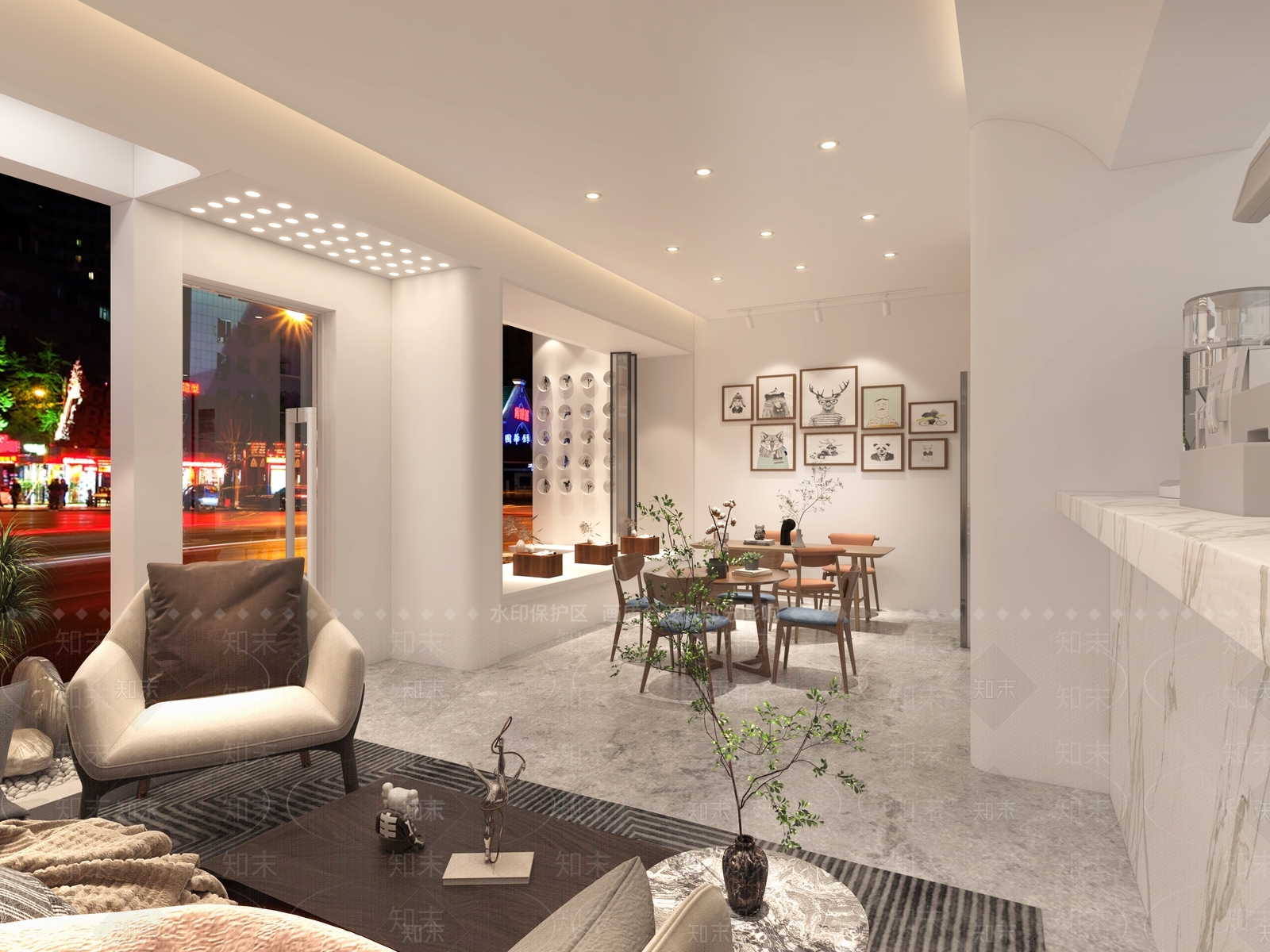 奶茶店3D模型下载【ID:1144618126】