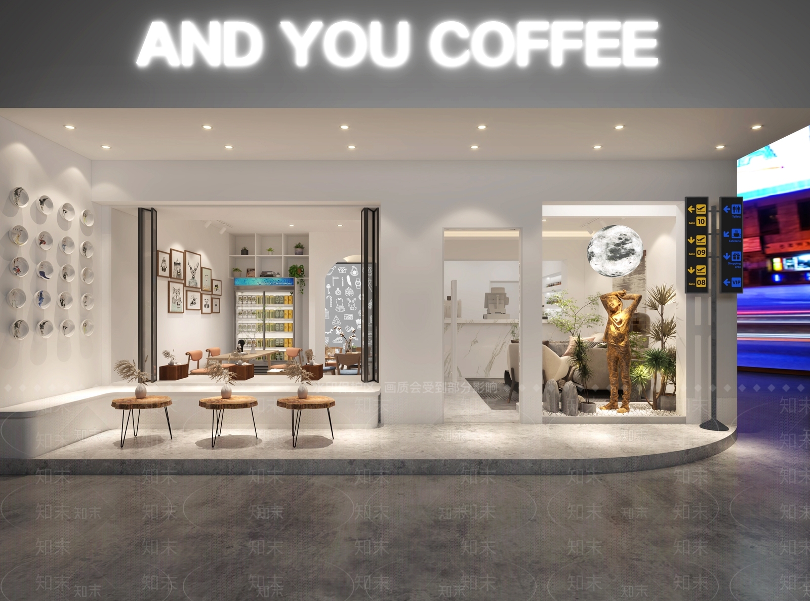 奶茶店3D模型下载【ID:1144618126】