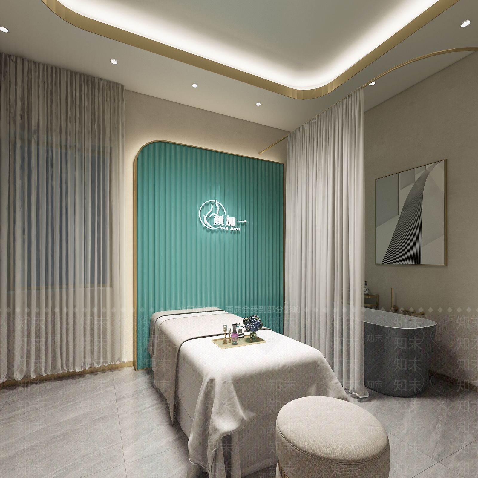 侘寂美容SPA店3D模型下载【ID:1144624533】