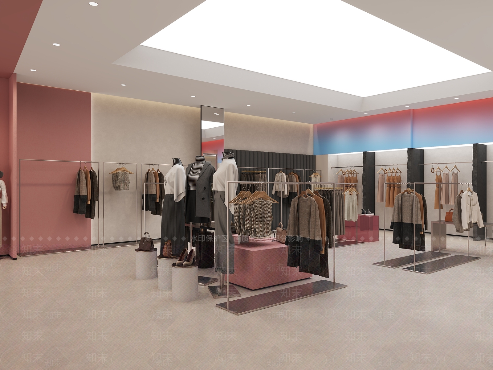 现代服装店商场商店3D模型下载【ID:1144621239】