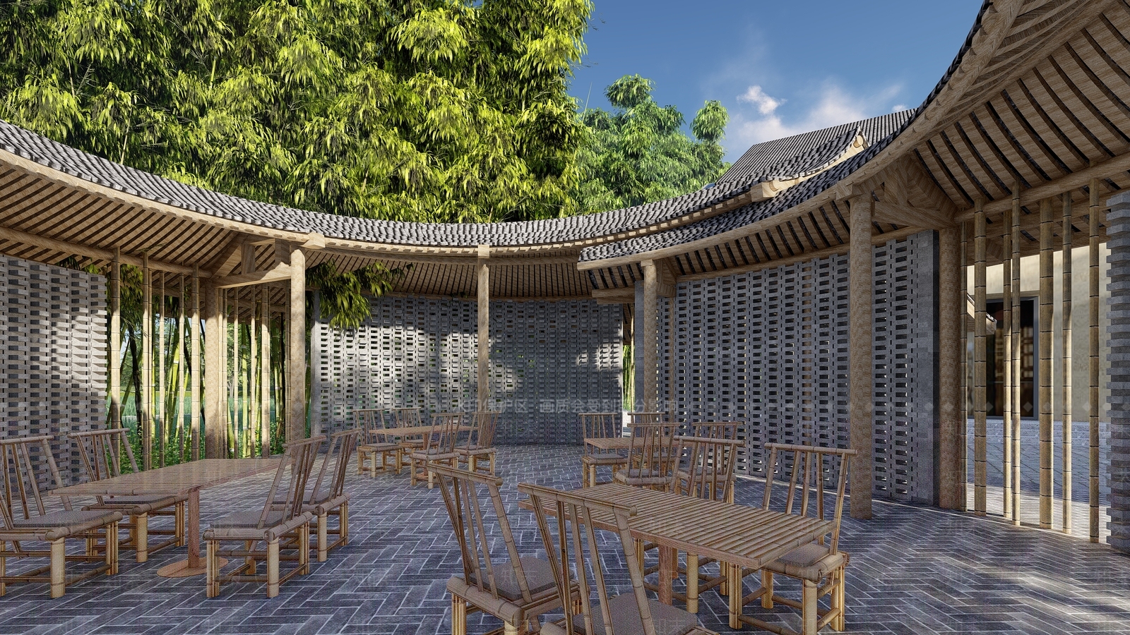 现代乡村庭院SU模型下载【ID:1144622912】