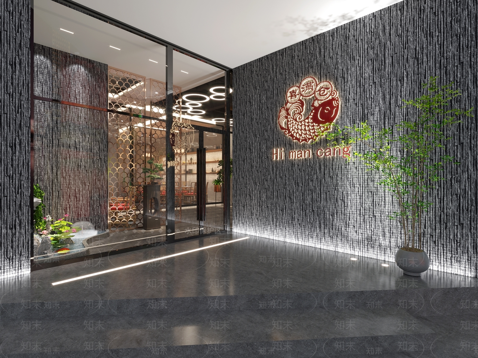现代火锅店3D模型下载【ID:1144624477】