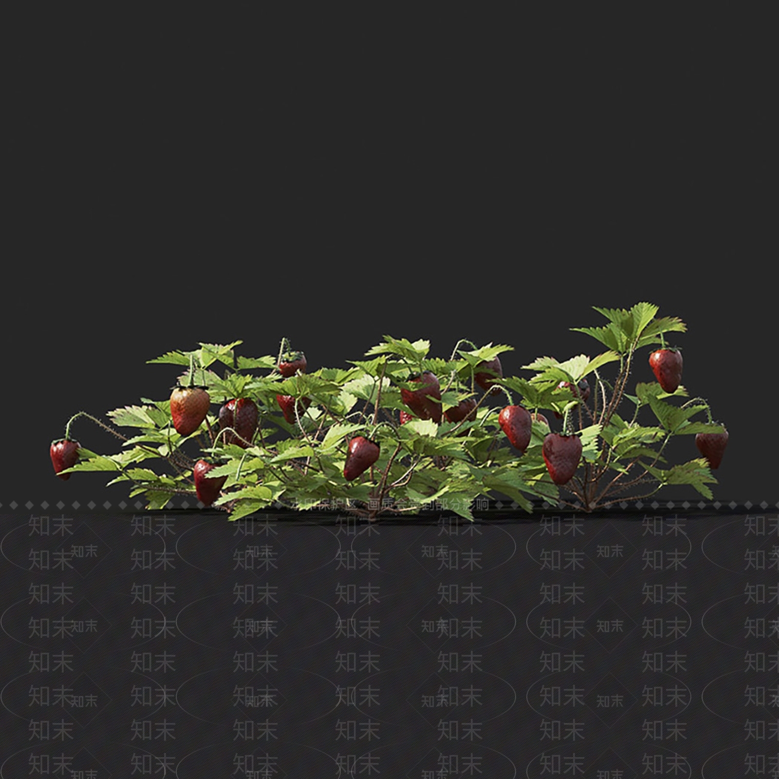 草莓3D模型下载【ID:1144624354】