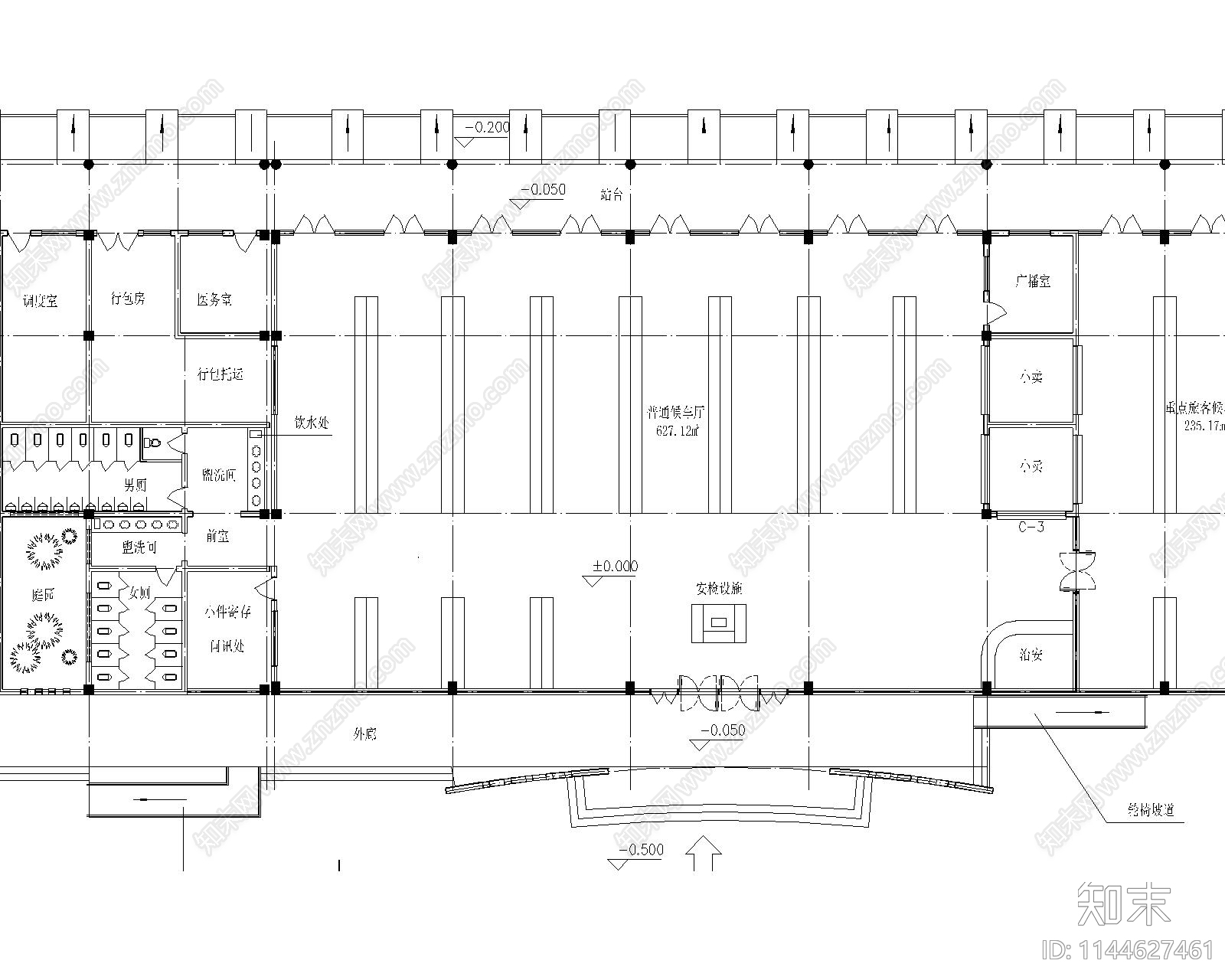 长途汽车客运站室内施工图下载【ID:1144627461】