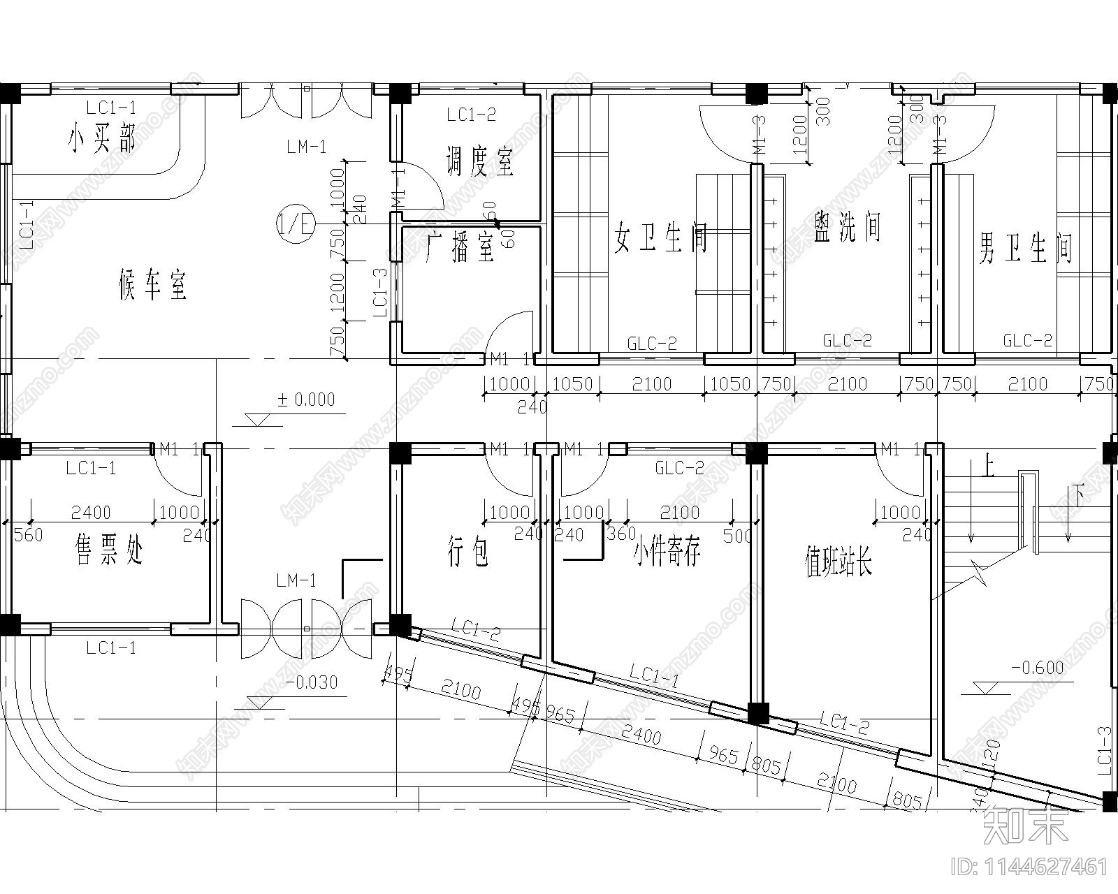 长途汽车客运站室内施工图下载【ID:1144627461】