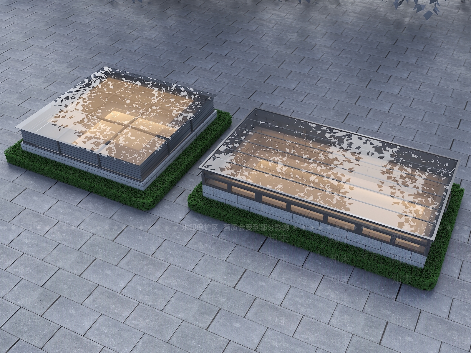 现代采光井SU模型下载【ID:1144628858】