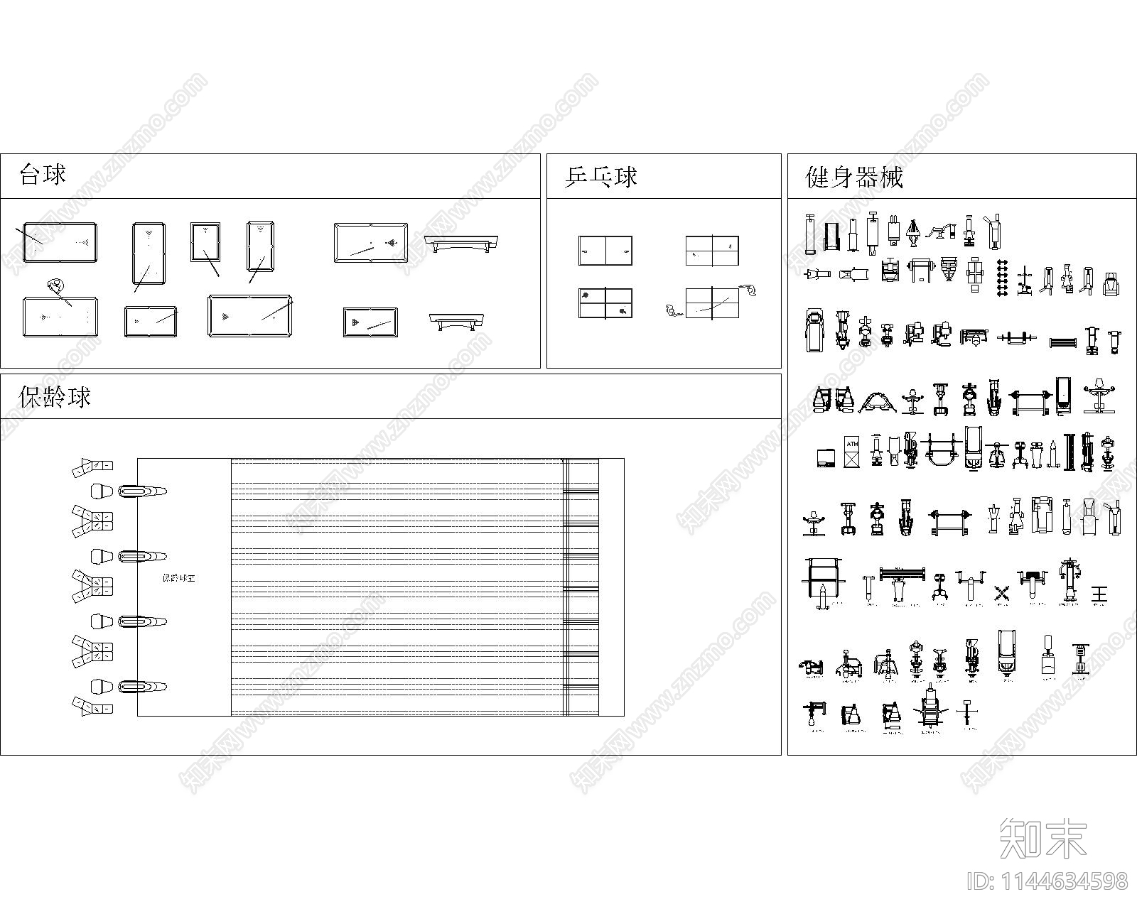 运动器械cad施工图下载【ID:1144634598】