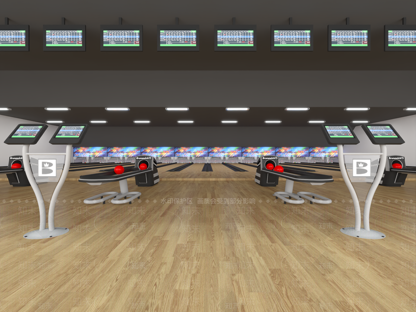 保龄球馆3D模型下载【ID:1144634638】