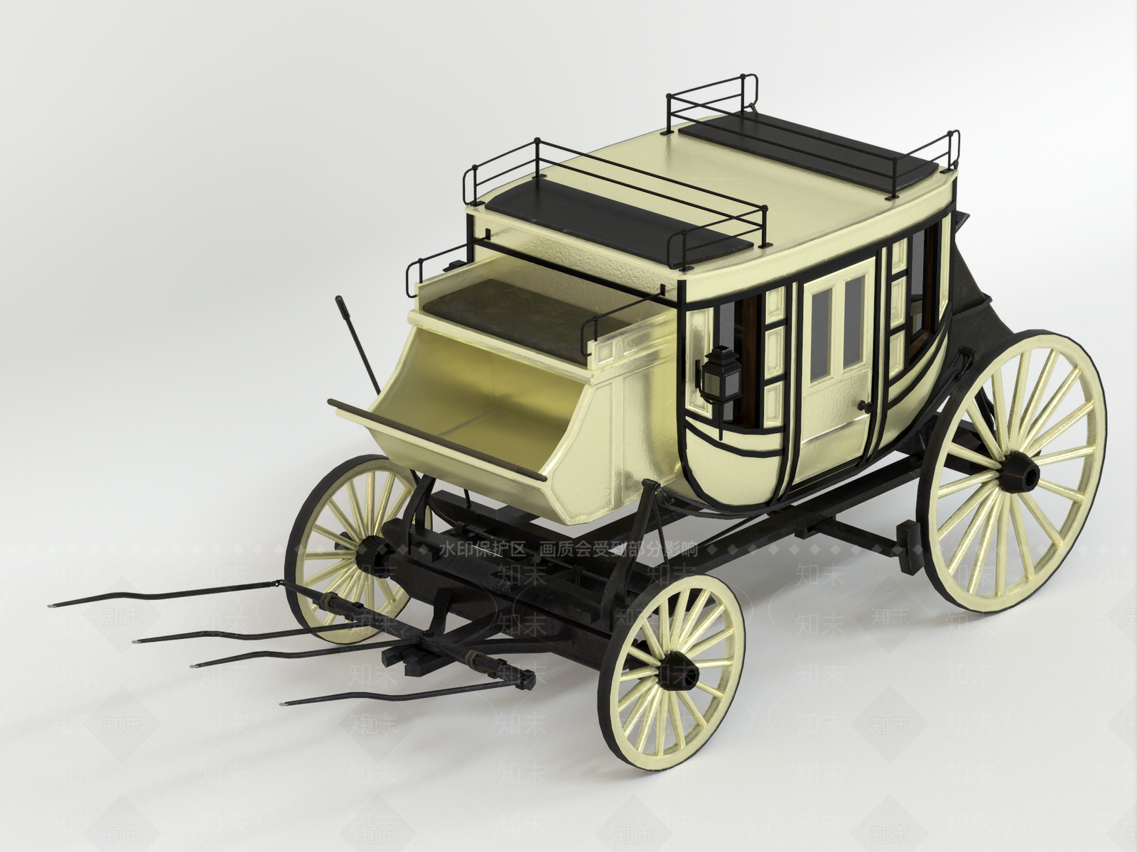 观光马车3D模型下载【ID:1144635100】