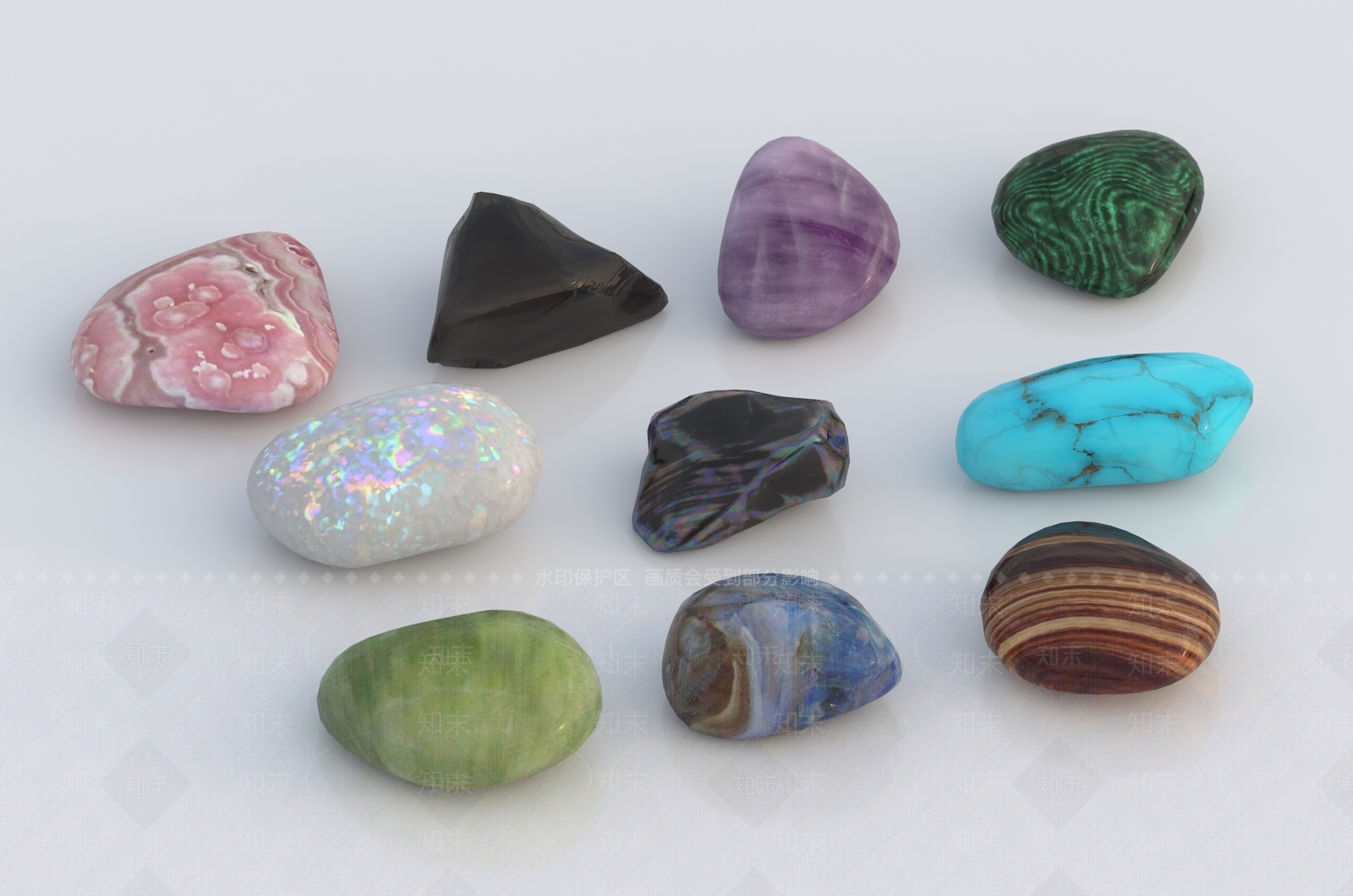 鹅卵石3D模型下载【ID:1144638418】