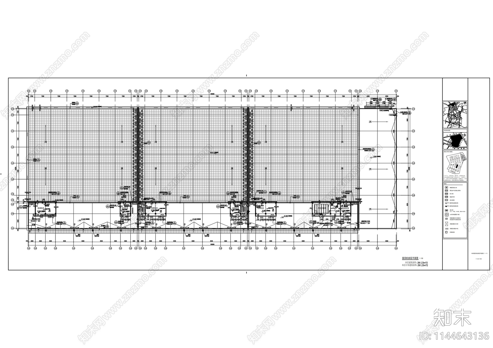 农产品电商物流园冷库建筑cad施工图下载【ID:1144643136】
