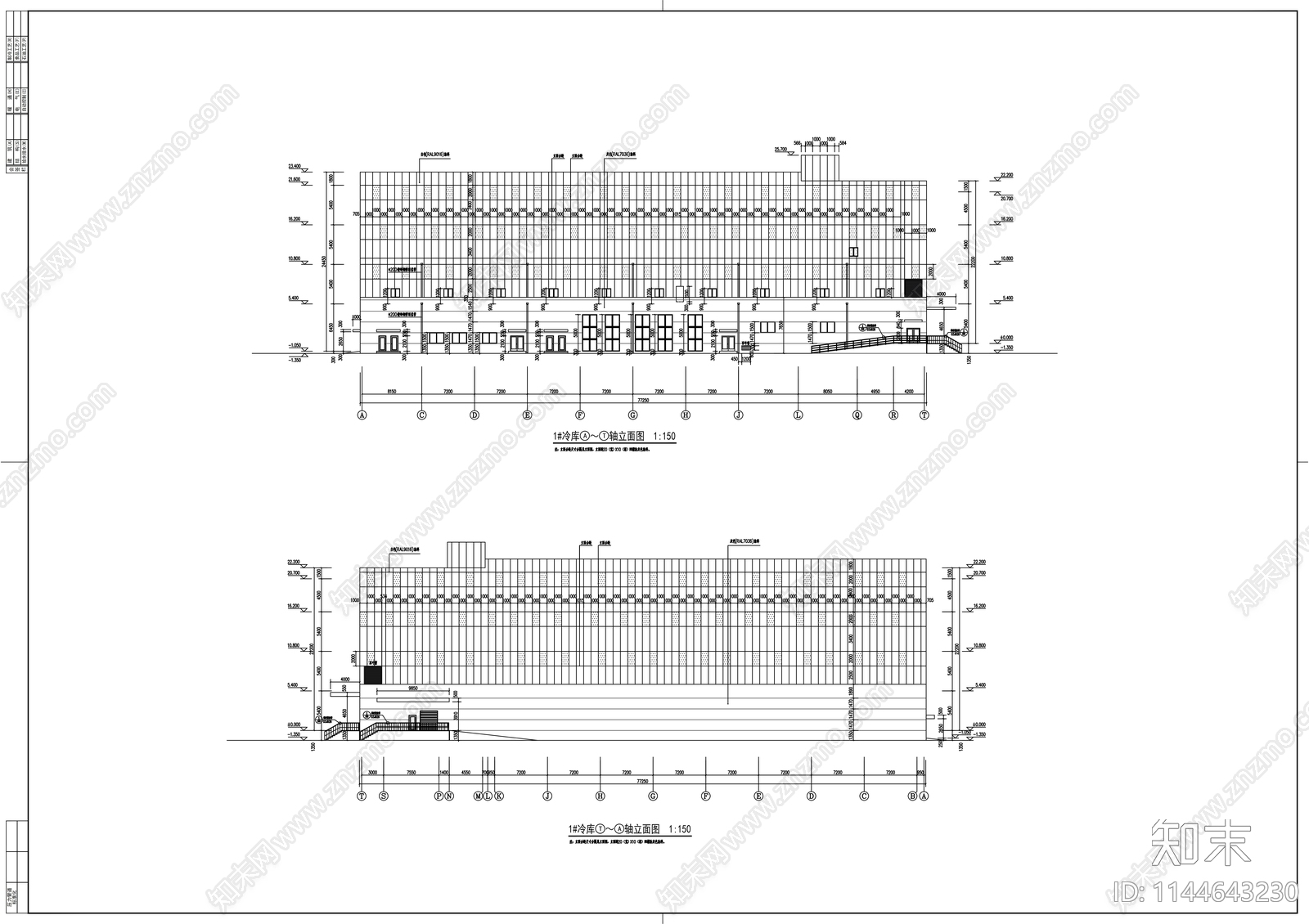 农副产品批发交易物流中心建筑cad施工图下载【ID:1144643230】