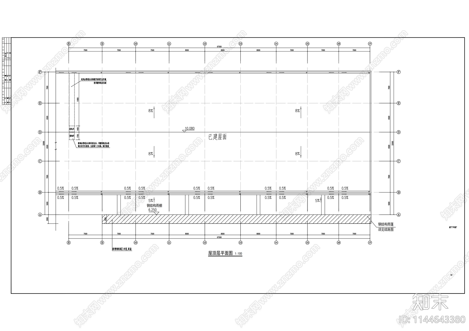 肉类查验冷库建筑cad施工图下载【ID:1144643380】