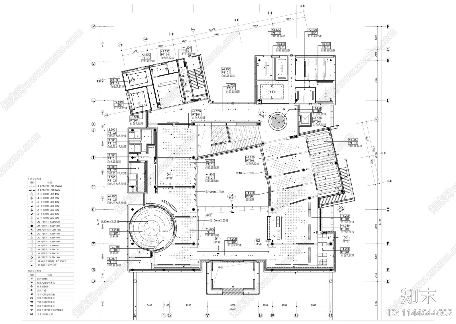 精品售楼处室内cad施工图下载【ID:1144644602】