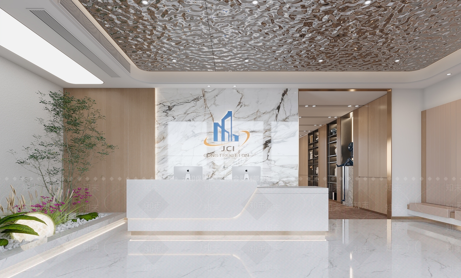 现代接待大厅3D模型下载【ID:1144652757】