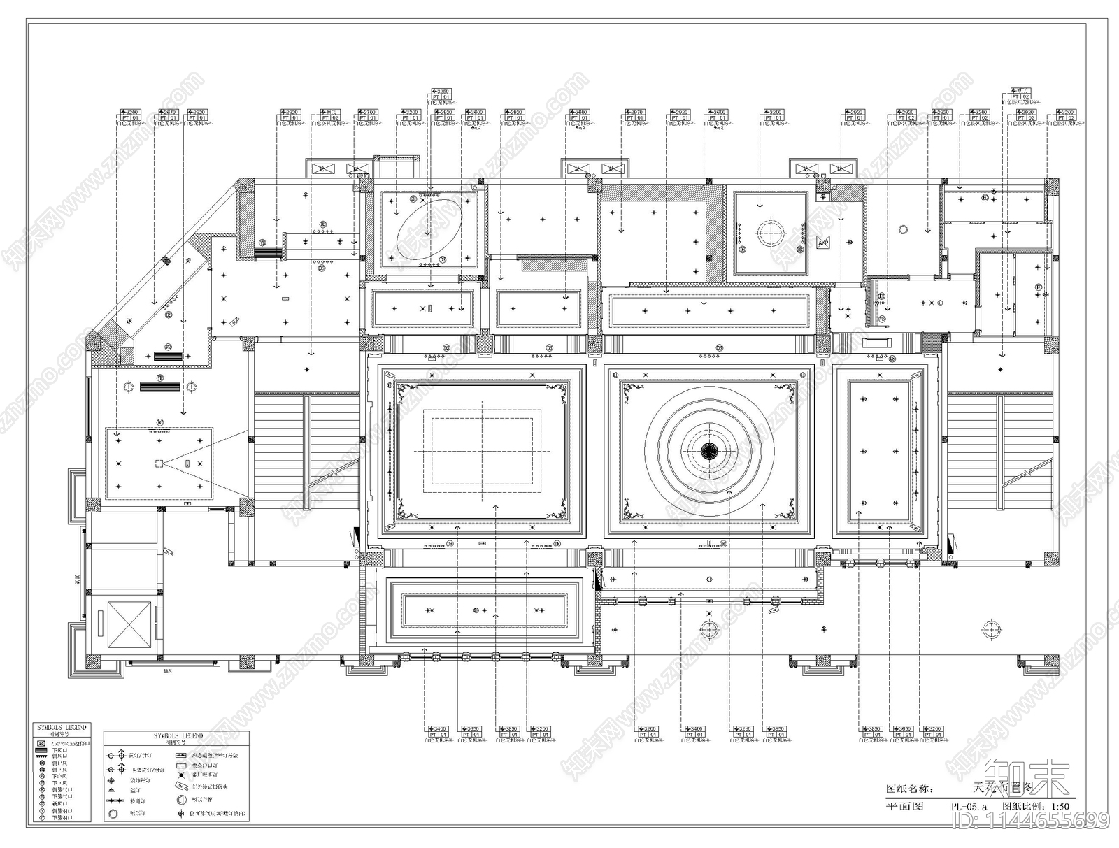 450m²精装售楼中心室内cad施工图下载【ID:1144655699】