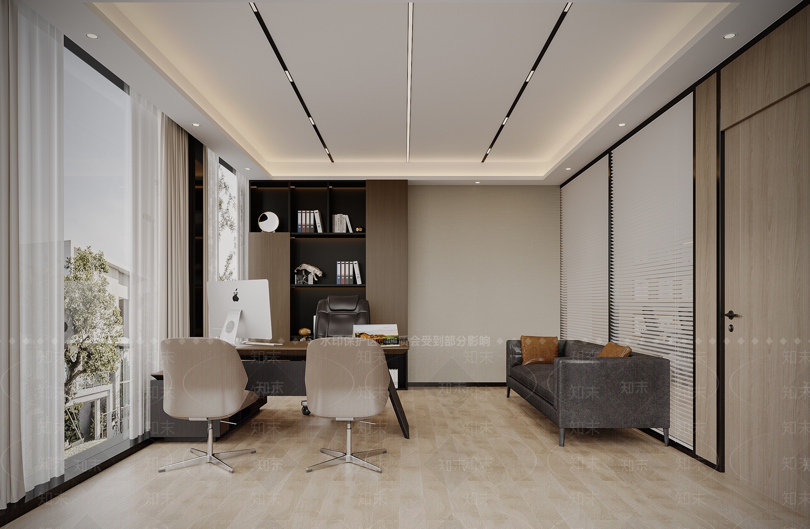 办公室3D模型下载【ID:1145008932】_知末3d模型网