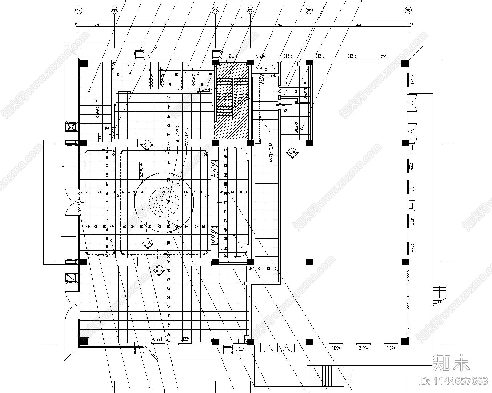 滁州售楼处室内cad施工图下载【ID:1144657663】