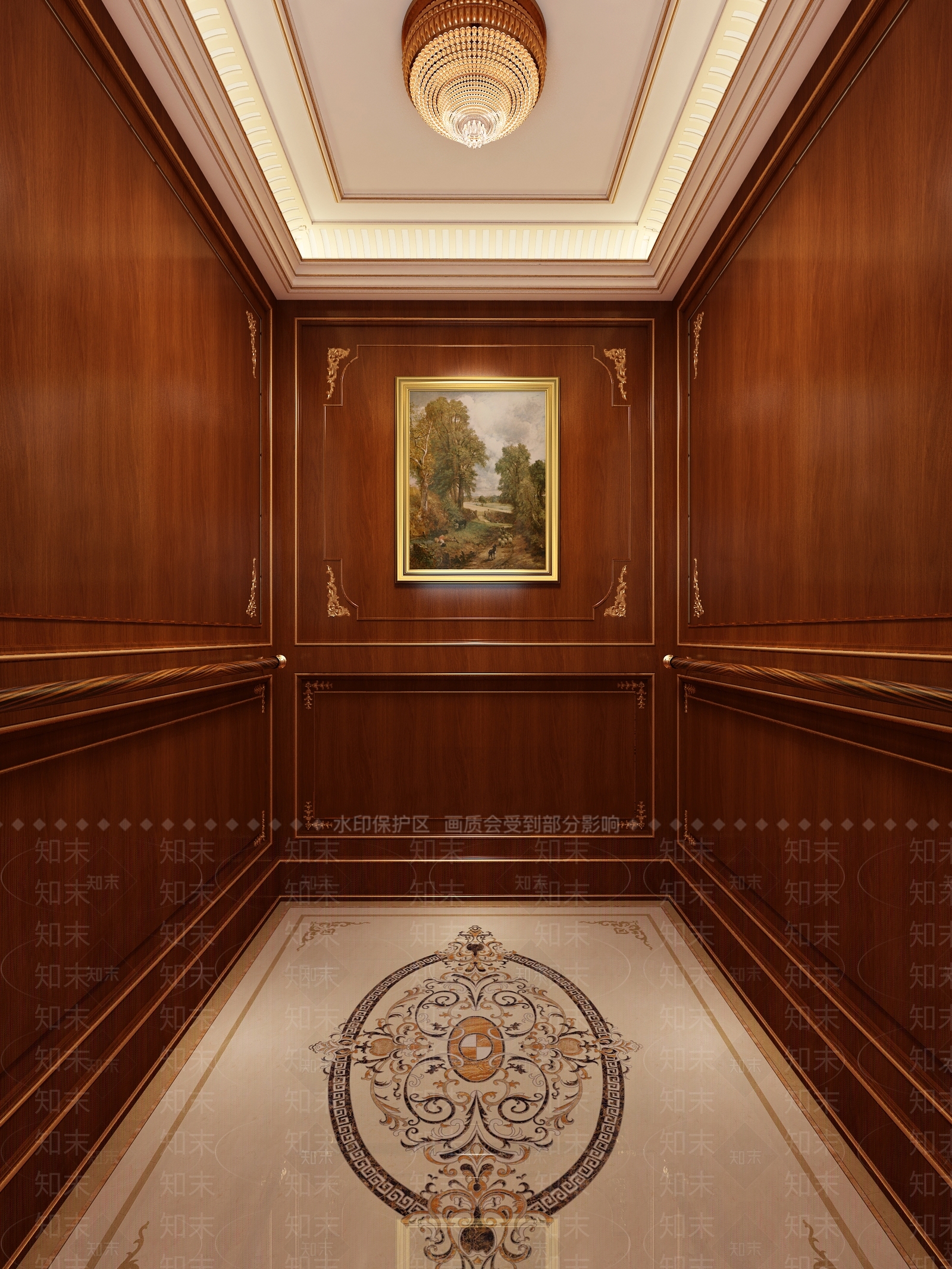 电梯轿厢3D模型下载【ID:1144659659】