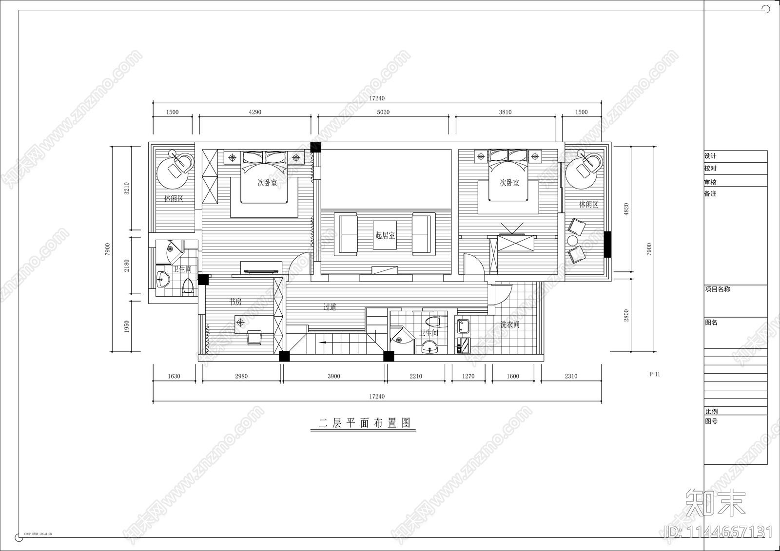 新中式别墅室内cad施工图下载【ID:1144667131】