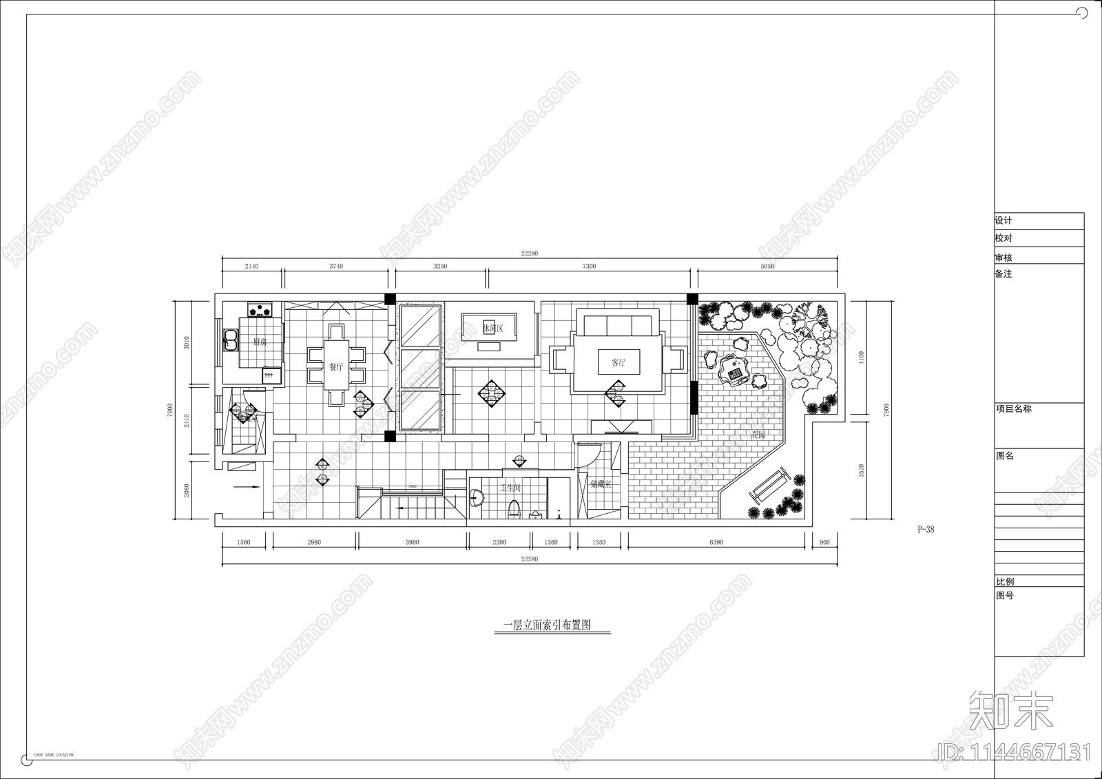 新中式别墅室内cad施工图下载【ID:1144667131】