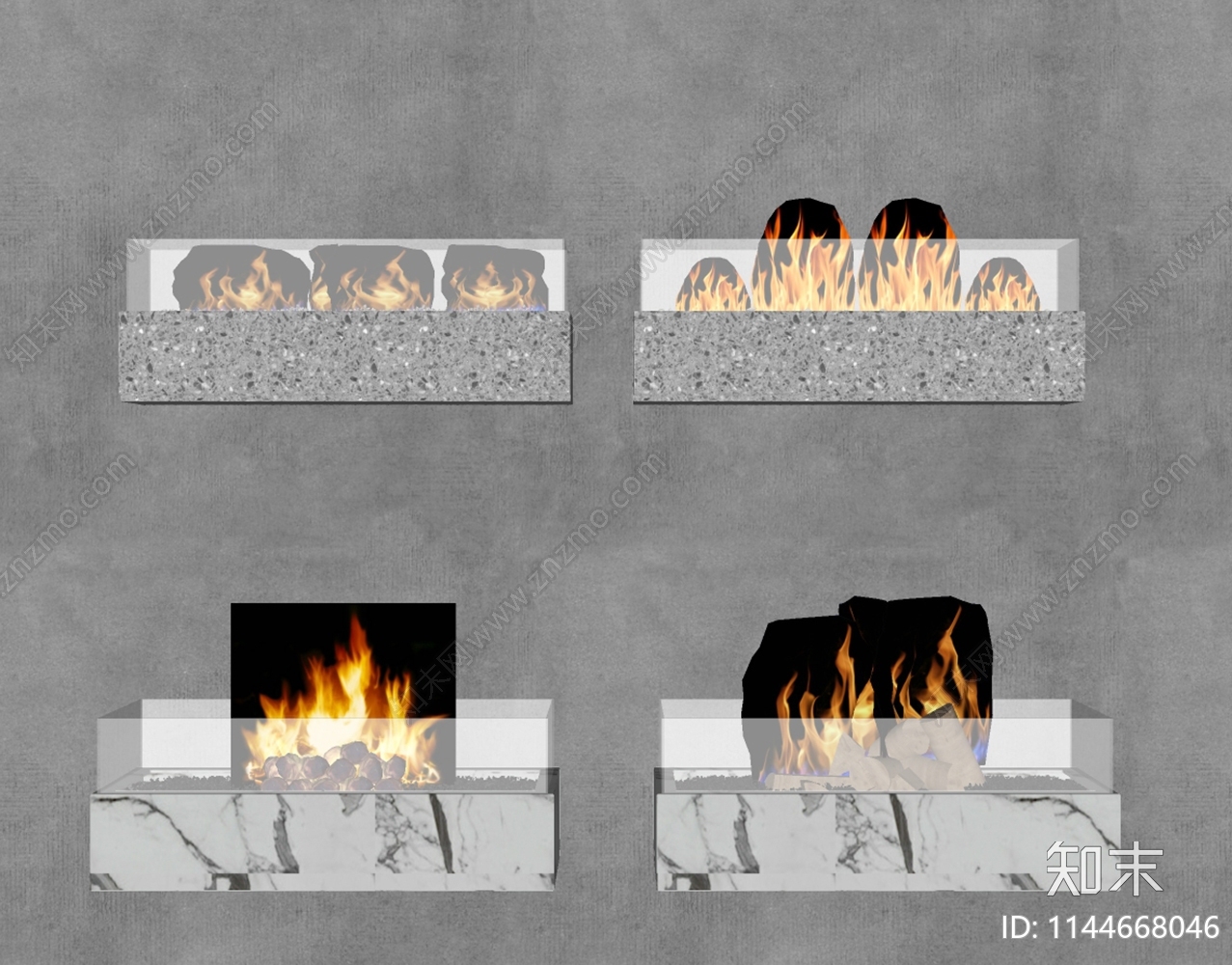 现代壁炉装饰组合SU模型下载【ID:1144668046】