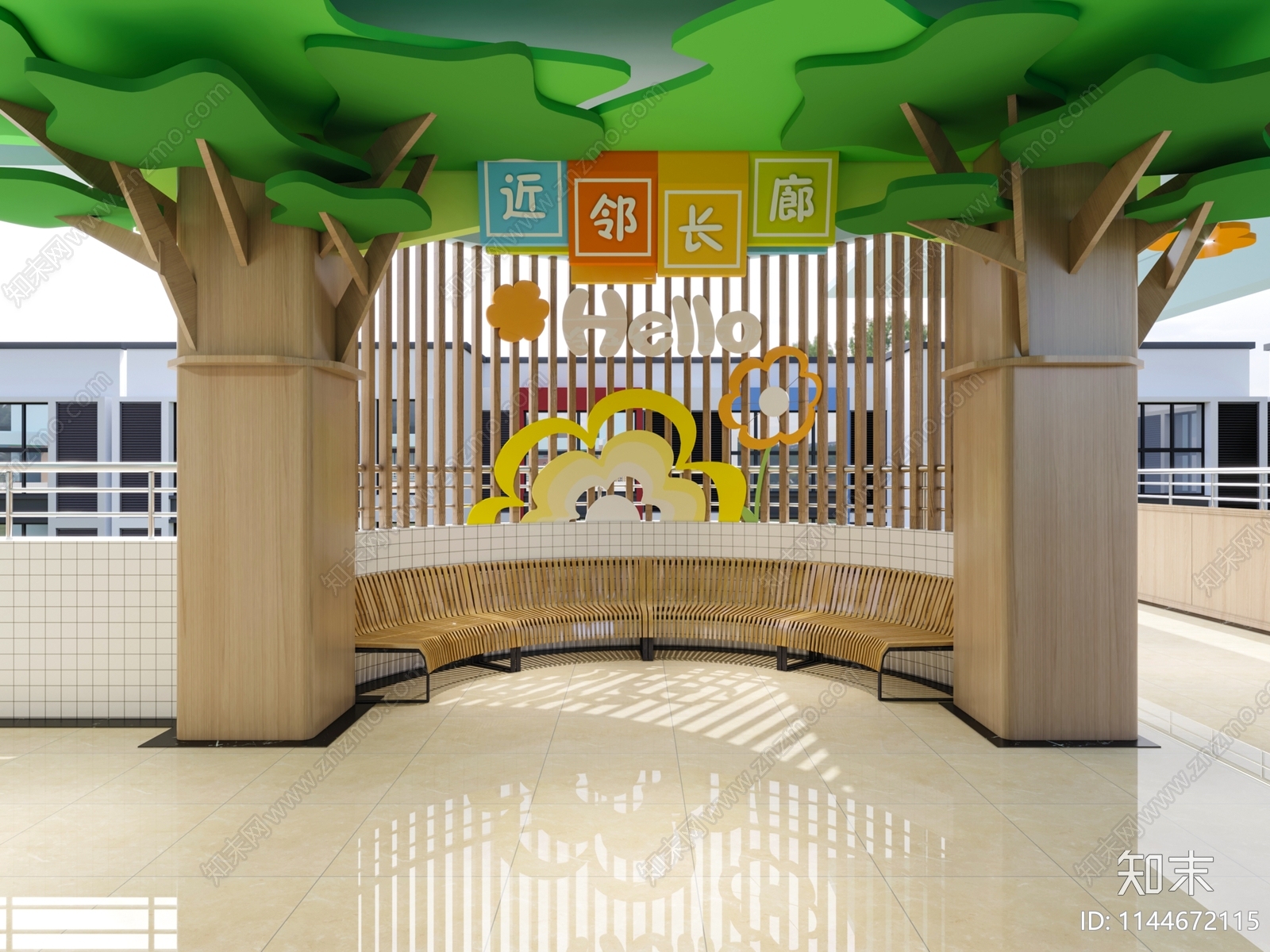 现代幼儿园3D模型下载【ID:1144672115】