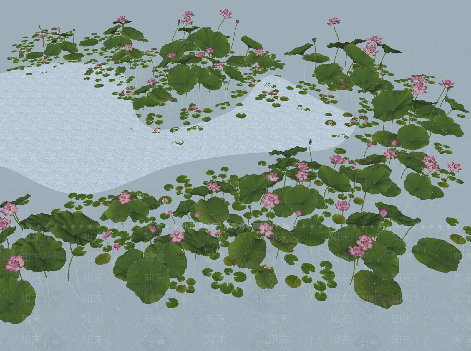 荷花SU模型下载【ID:1144673271】