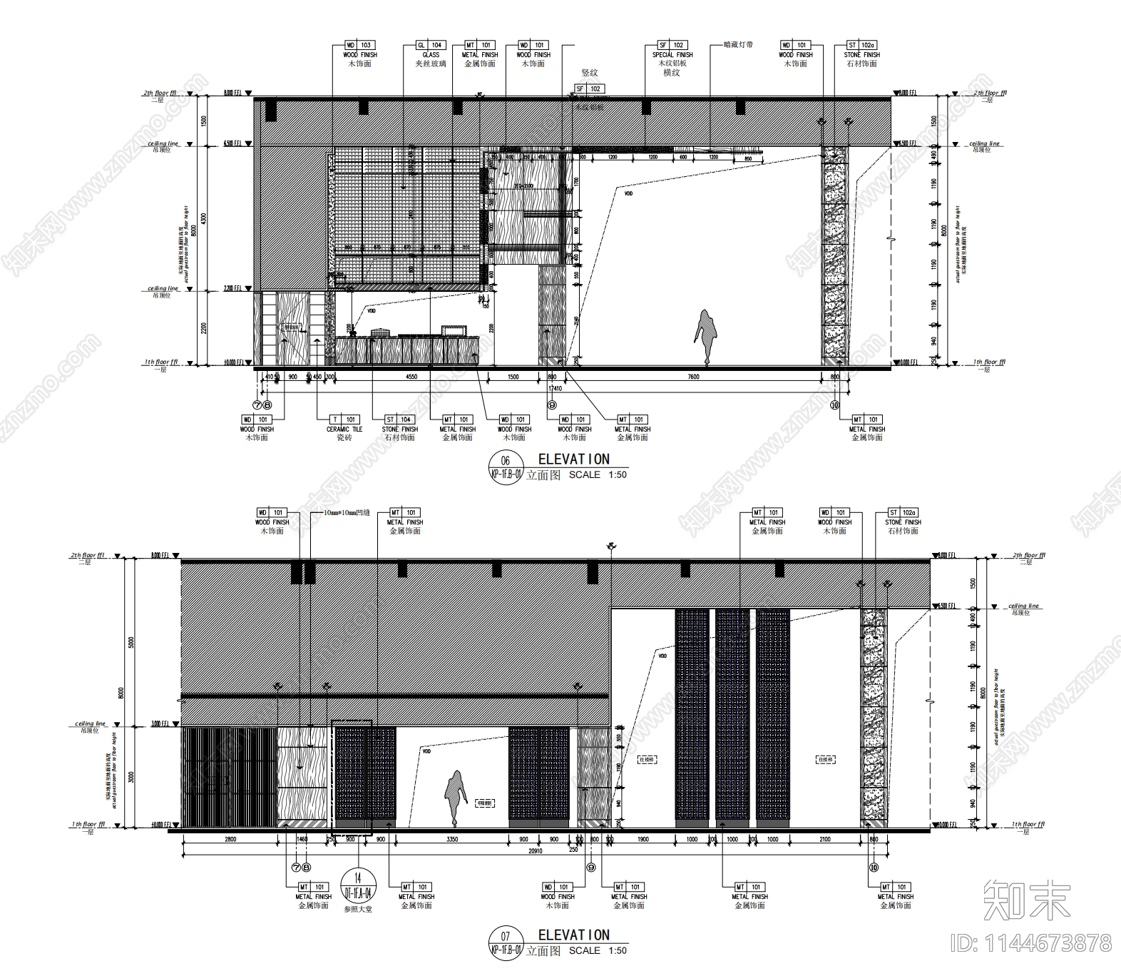 500㎡标准自助餐厅全日制餐厅cad施工图下载【ID:1144673878】