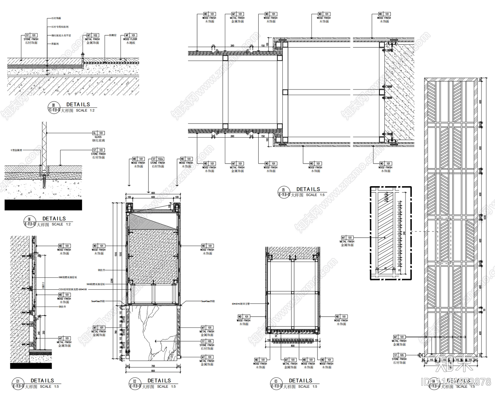 500㎡标准自助餐厅全日制餐厅cad施工图下载【ID:1144673878】