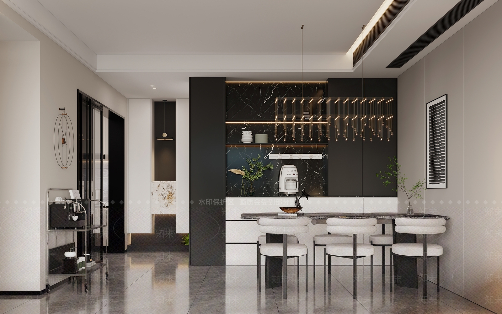 现代咖啡厅3D模型下载【ID:1214018698】