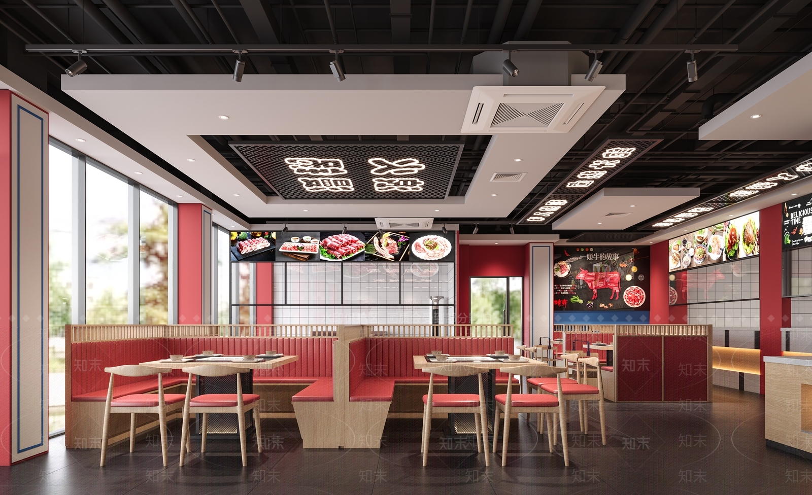 现代火锅店3D模型下载【ID:1144699849】