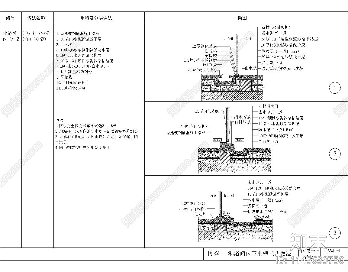 地面节点cad施工图下载【ID:1145639750】