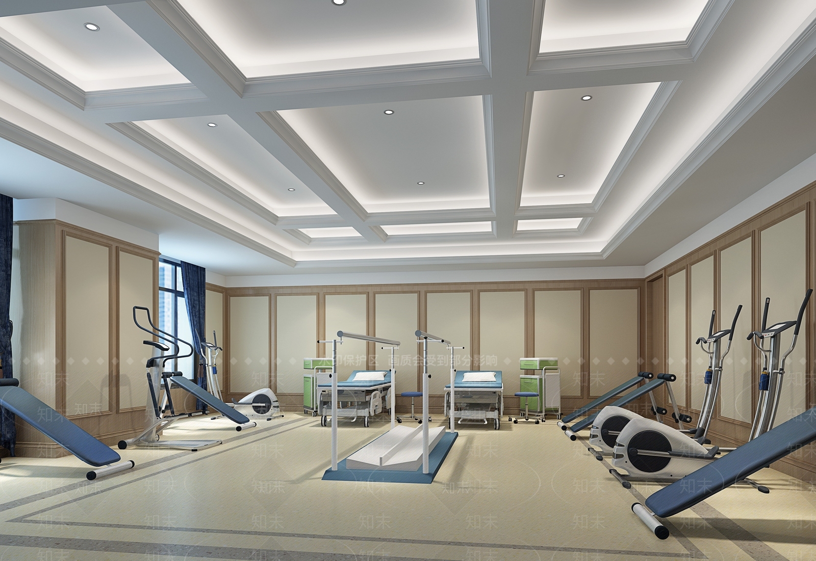 现代康复训练室3D模型下载【ID:1144703186】