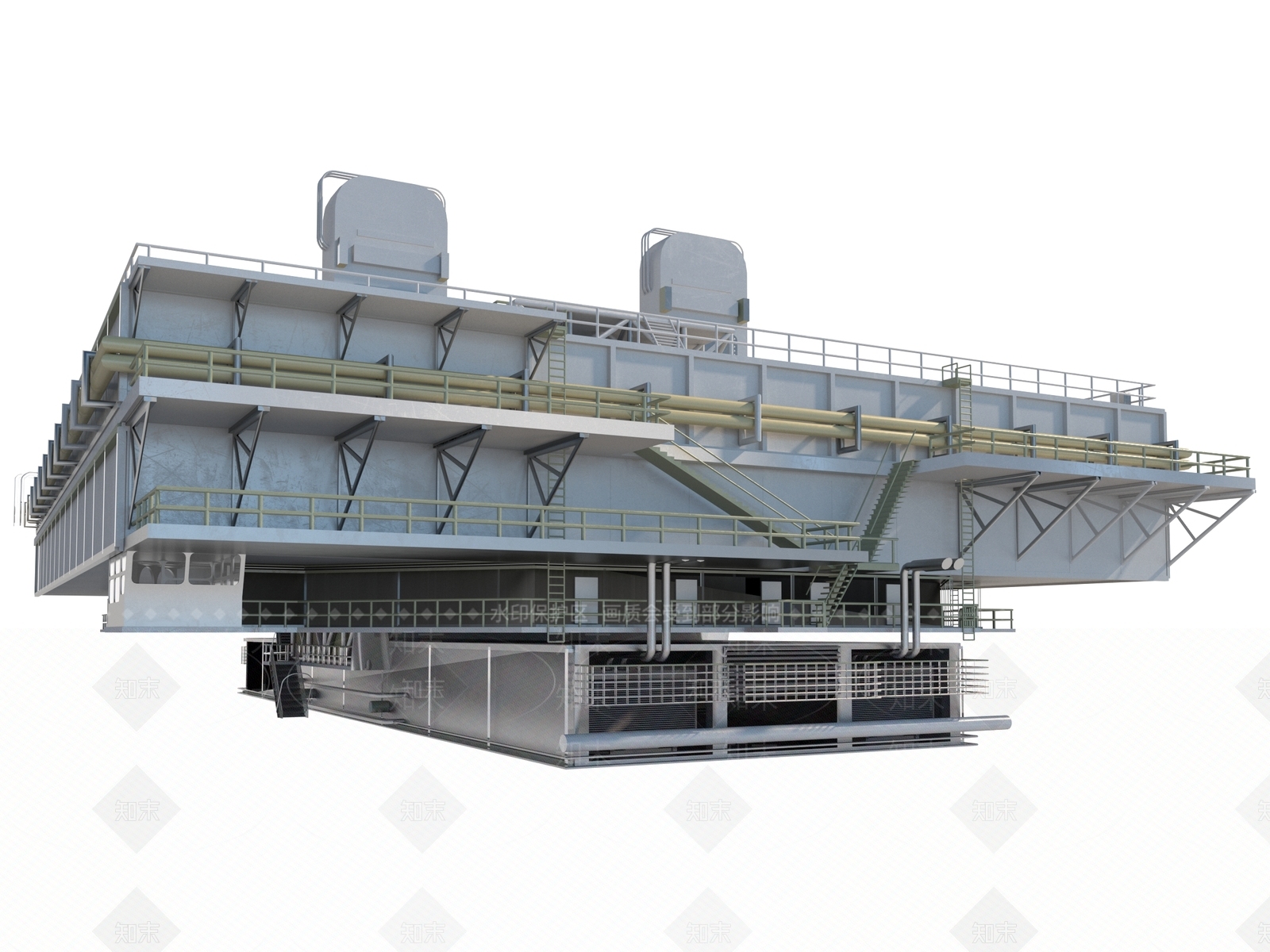 现代风格工业厂房3D模型下载【ID:1144707793】